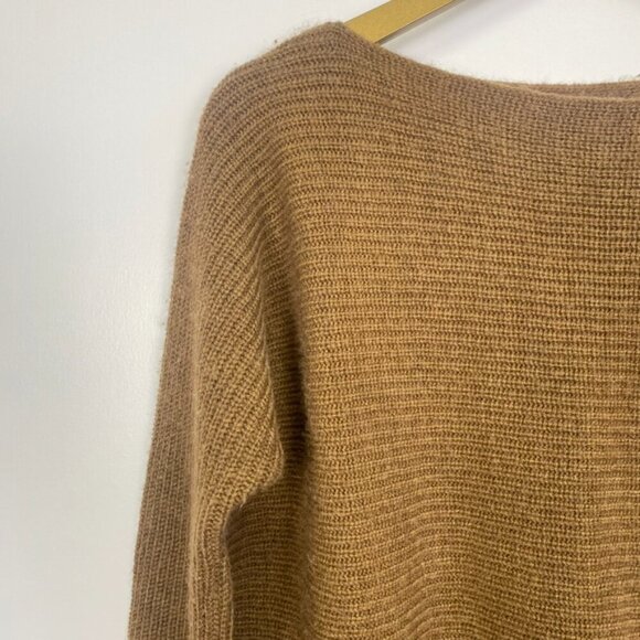 Vince Boatneck Merino Wool Alpaca Camel Blend Sweater - Picture 4 of 14